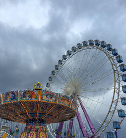 Low angle view of ferris wheel against sky