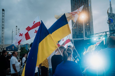 24.08.2022 - batumi, georgia. ukraine's independence day. anti-war rally in georgia. refugees. 