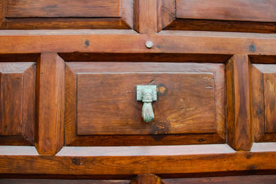 Close-up of wooden house