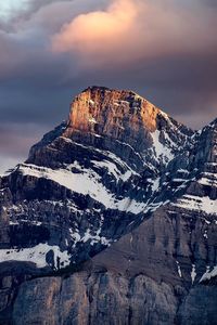 View of snow covered mountain against sky