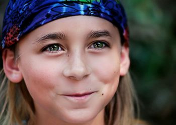 Close-up portrait of beautiful young woman