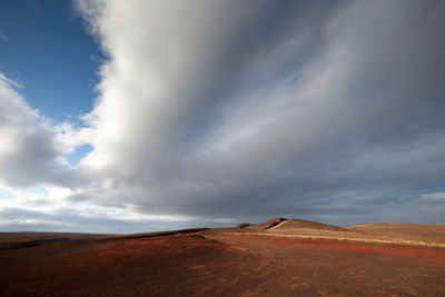 Scenic view of desert against sky