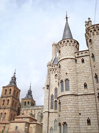 Low angle view of buildings against sky