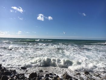 Scenic view of sea against sky
