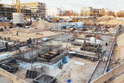 High angle view of cityscape