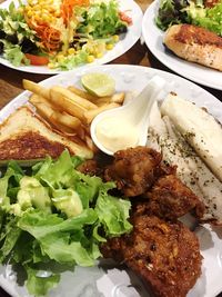 Close-up of meal served in plate