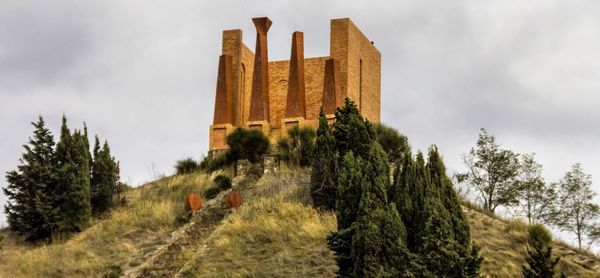 Low angle view of castle against sky