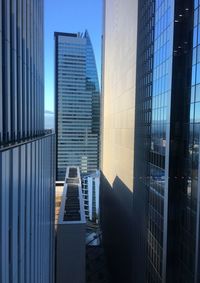 Modern buildings against sky in city