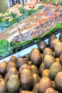 Close-up of fruits for sale at market stall