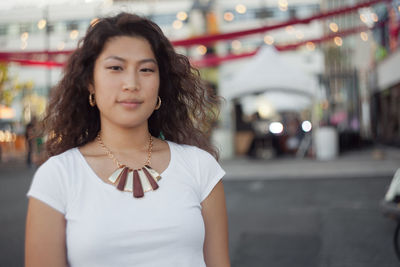 Portrait of beautiful young woman