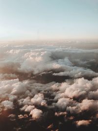 Aerial view of cloudscape against sky