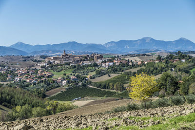 Aerial view of corinaldo