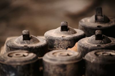 Close-up of abandoned light switches