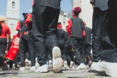  public school students are seen performing during an independence day party in bahia. 