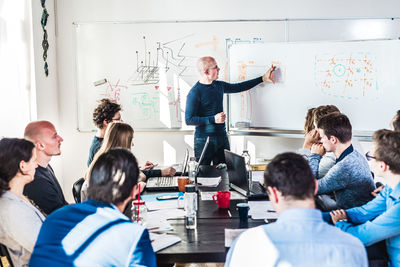 Business colleagues working at office