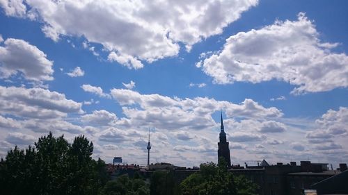 Building against cloudy sky