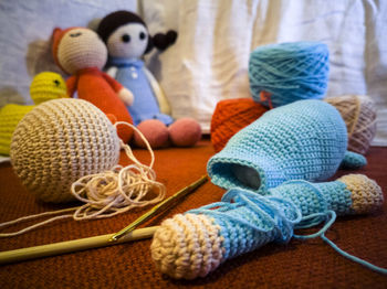 Close-up of stuffed toy on table