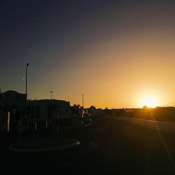 Scenic view of sunset against clear sky