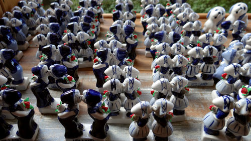 Close-up of porcelain ornaments for sale