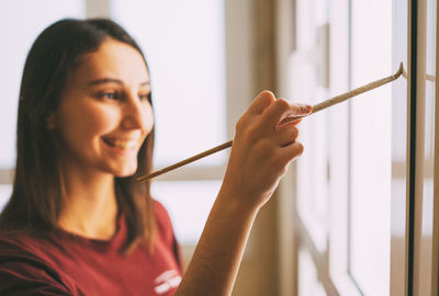 Portrait of woman smiling