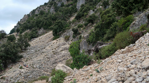 Scenic view of rocky mountains