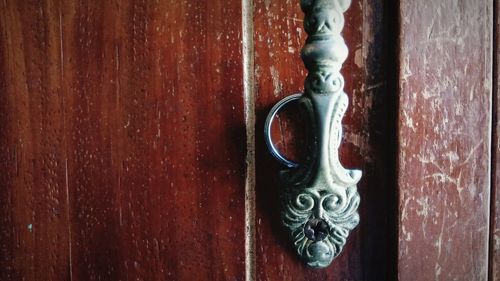 Close-up of metal door