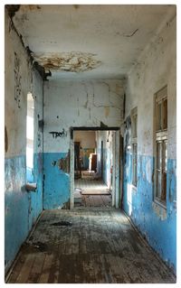 Interior of abandoned building