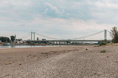 View of suspension bridge