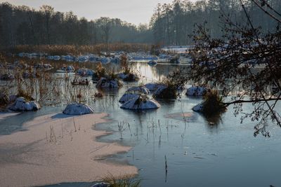 Boats in lake