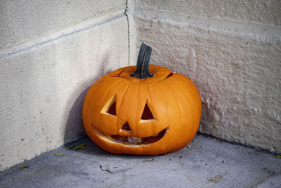 Jack o lantern on wall