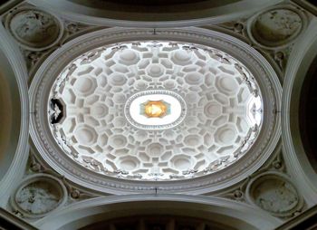 Low angle view of ornate ceiling in building