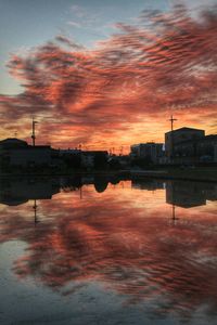 Sunset over river