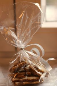 Close-up of cookies in bag