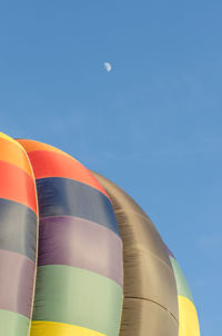 Low angle view of hot air balloon against sky