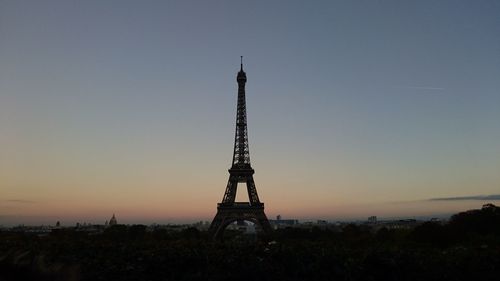 Communications tower in city