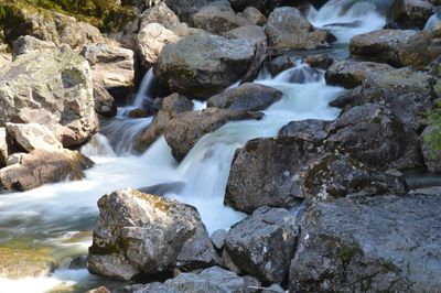 Scenic view of waterfall