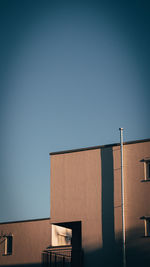 Low angle view of building against clear sky