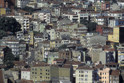 High angle view of residential district