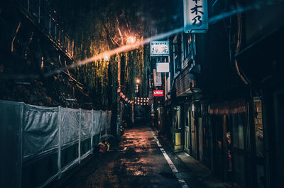 Illuminated city at night