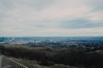 High angle view of cityscape against sky