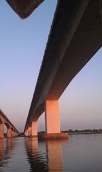 Low angle view of bridge over river