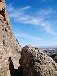 Rock formations against sky