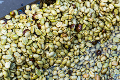 Coffee beans,in the ferment and wash method of wet processing