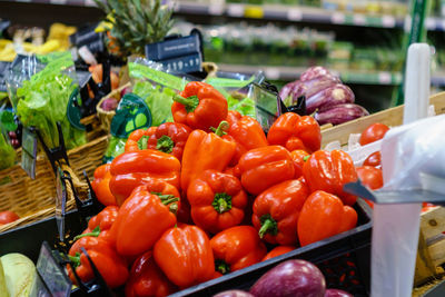 Close-up of vegetables for sale at market