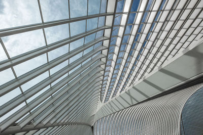Low angle view of modern ceiling in building