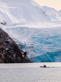 Scenic view of snowcapped mountains