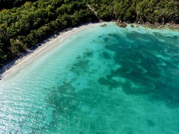 High angle view of beach