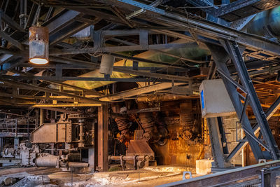 View of the old smelting furnaces in völklingen ironworks near saarbrücken, germany