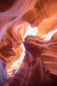 Low angle view of rock formation