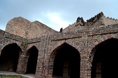 Low angle view of old ruin